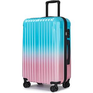 Carry on Luggage - Airline Approved Suitcases with Spinner Wheels, Built-In TSA LockHard Shell Expandable Suitcases (M(24in), Candy)