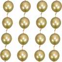 100 Pcs Metallic Link Balloon 6 Inch Quick Link Latex Balloonfor Wedding, Birthday, Bridal Shower, Halloween, Christmas, Party Festival Decorations (Gold, 6 inch)