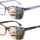 CLASAGA Progressive Multifocal Reading Glasses for Women Photochromic Gray Sunglasses Blue Light Blocking Computer Readers