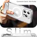Temdan Magnetic Compatible with iPhone 15 Pro Case, [Built-in Invisible Kickstand][Compatible with MagSafe] [Military Grade Shockproof] Slim Thin Phone Case for iPhone 15 Pro 6.1"