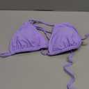 Daci Women Plus Size Triangle Bikini Sets Two Piece Double Straps Halter Swimsuit Side Tie String Sexy Bathing Suits Lavender XL