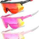 Polarized Sports Sunglasses for Women men, UV400 Protection, TAC Lenses for Running, Cycling, Baseball, Hiking