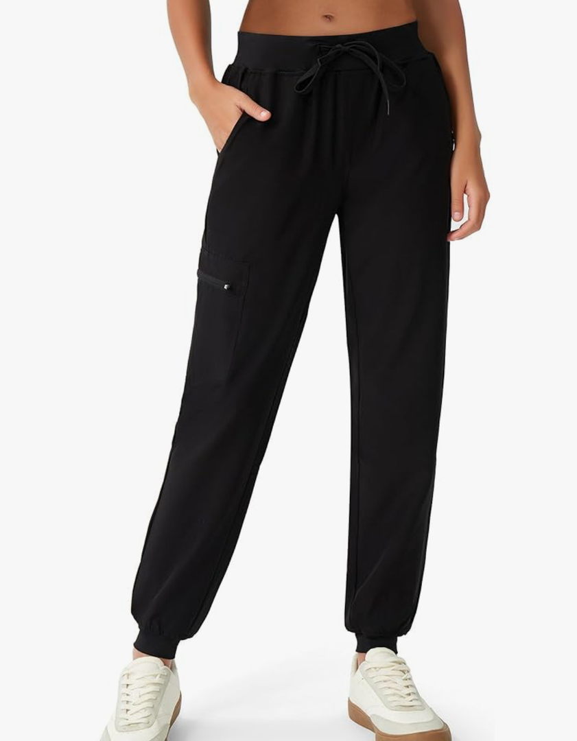 Scrubs for Women, Stretchy Yoga Pants with 5 Pockets, Cargo Jogger Scrub Pants for Women, XL