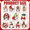 Leinuosen 50 Pcs Vintage Christmas Wood Ornaments Christmas Santa Gnome Red Truck Wooden Hanging Ornaments Victorian Rustic Farmhouse Tree Decorations for Xmas Tree Decoration Party Supplies