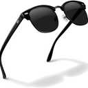 livho Rimless Trendy Polarized Sunglasses Men Women, Retro Sun Glasses for Men Women 2025, Semi Rimless UV Protection Shades
