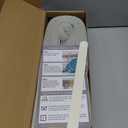 100% Blackout Faux Linen Curtains 72 Inch Long Ivory Blackout Cream White Curtains, Accordion Style Sun Blocking Drapes, 1 Panel, W52 x L72, Natural