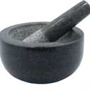 Kota Japan Large Black Granite Mortar & Pestle Natural Stone Grinder for Spices, Seasonings, Pastes, Pestos and Guacamole