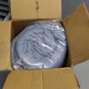 WDCOZY Dusty Blue Cloud King Size Quilt Set, Tan Lightweight Farmhouse Bedspread, Rustic Country Coverlet, Taupe Camel Soft Bedding, Thin Comforter for All Season - 3 Pieces, 104x90 inches