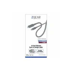 ZGear® Silicone Sync & Charge Cable, 6 ft - 3 PACK