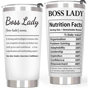 Breezy Valley Boss Gifts Tumbler, Mothers Day Gift for Women - Boss Lady Appreciation Gifts, Female Boss Coffee Tumbler Cup 20oz
