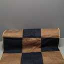 GarveeHome Easy Jute Rugs 2x8 Checkered Kitchen Runner Rugs Non Skid Washable Stain Resistant Indoor Outdoor Rugs for Living Room, Bedroom, Dining, Patio - Farmhouse Style Black Tan