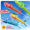 Ninja Blast Dinosaur Toy Rocket Launcher for Kids Toys for Kids 3-5 5-7 4-6 - Outdoor Toys for Kid Ages 4-8 - 3 4 Year Old Boy Birthday Gift - Gifts for Boys Age 3 4 5 6 Years Toy for Toddlers, Appropriate for Kids Aged 3 and Above