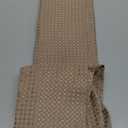 Taupe Fabric Shower Curtain for Bathroom Stall, 60 inche Waffle Weave Machine Washable Waterproof 256GSM Heavy Duty Weighted Bath Curtain Set with 10 Metal Hooks, 60Wx72H