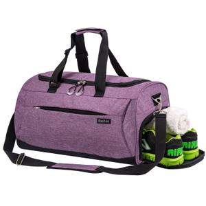 Kuston Sports Small Gym Bag for Men and Women Travel Duffel Bag Workout Bag with Shoes Compartment&Wet Pocket