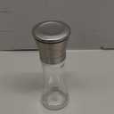 HOME EC Original Stainless Steel Salt or Pepper Grinder 1pk - Adjustable Ceramic Sea Salt Grinder or Pepper Mill - Tall Glass Spice Shaker - Spice Mill w/EBook