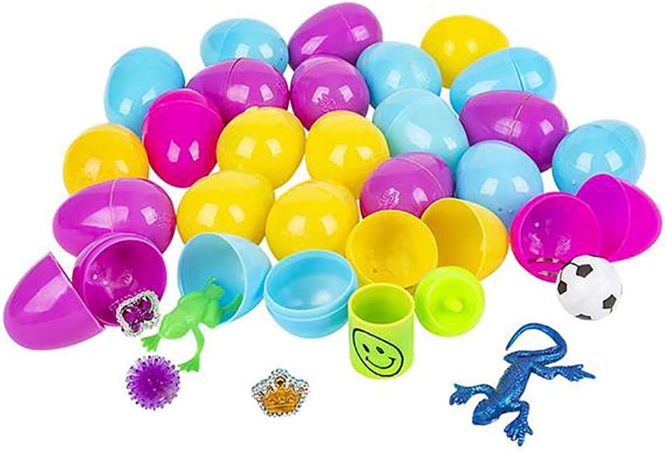 The Dreidel Company Filled Easter Egg, Colorful Toy Filled Surprise Easter Eggs, Party Favor 2" (24-Pack)