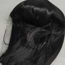 Black Bob Wigs for Women, 12'' Short Black Hair Wig with Bangs, Natural Fashion Synthetic Wig, Cute Colored Wigs for Daily Party Halloween BU027BK