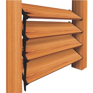 Nuvo Iron LSB48 Hardware System-Holds up to 11 Boards Louver, Black Designed for use of up to 48"W