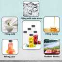2 x Goiio 5 Pieces 6 Ounce Plastic Juice Bottles, Clear Bulk Beverage Containers, for Smoothies, Juice Milk and Homemade Beverages