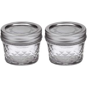 Ball Mason 4oz Quilted Jelly Jars with Lids and Bands, Set of 2