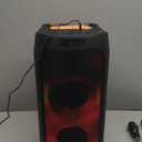 Karaoke Machine with 2 Wireless Microphones, Big Bluetooth Party Speaker with 500W Peak Power for Adults, PA System with Rolling Wheels and Trolley, Perfect for Outdoor, Home Party, Gatherings