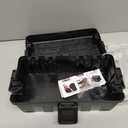 Hrensaw Medium Outdoor Electrical Box(10.6x5.5x4.5inch),Weatherproof Connection Box w/6 Cable Entry,IP54 Waterproof Extension Cord Cover Protect Power Strip,Timer,Plug,Holiday Lights,Black