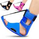 Plantar Fasciitis Night Splint 1 Pair Blue Foot Braces with Adjustable Straps Support for Heel Spurs and Plantar Fasciitis Day and Night Use