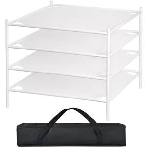 Stackable Laundry Drying Rack, Herb Drying Rack Sweater Drying Rack Mesh Clothes Drying Rack, 4-Layer