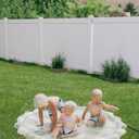 Neutral Gingham Splash Pad for Kids - Outdoor Sprinkler for Kids & Toddlers, Water Mat Sprinkler Toy-Splash Pool 67in