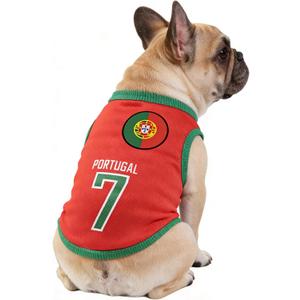2026 World Cup Shirt for Dog, Soccer Jersey Pet Costume, Dog Jerseys for Small Medium Large Dogs, Football Shirt for Pets Portugal, Medium