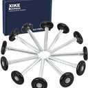 XiKe 9 Pack Black 2" Nylon Garage Door Roller 4" Stem, Quiet/Durable and High Load, Use 6200-2RS Double Seals Precision Bearings.