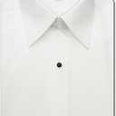 Men's Microfiber Tuxedo Dress Shirt Laydown Collar, Non Pleat (14.5" Neck 33" Sleeve, White) S