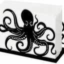 SUPERDANT Octopus Napkin Holder for Tables Animal Iron Napkin Holder Openwork Design Napkin Holders Ocean Theme Napkin Stand Practical Decoration for Kitchen Countertop Restaurant