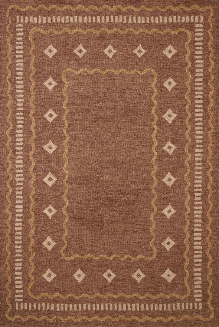 Loloi Chris Loves Julia Alfie Clay / Spice 2'-3" x 3'-9" Accent Rug