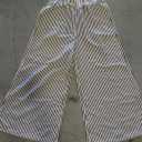 Women's Wide-Leg Striped Pants – XL, 100% Polyester, Lightweight & Breathable