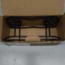 LIONWEI LIONWELI Wall Mount Plate Display Stands - Vertical Metal Holders for Decorative Plates, Picture Frames and Artwork - Black (2 Pieces) (Large)