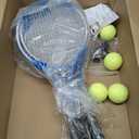 4 Pack Tennis Rackets for Adults Prestrung Lightweight
27 Inch Racquets Bulk, Tennis Balls, for 4 Players Recreational Training, Overgrips, Pre Strung Ready Outdoor Courts