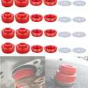 7-141 Polyurethane Body & Cab Mount Bushing Kit for 1999-2014 Chevy Silverado 1500/2500 & GMC Sierra 1500/2500 2WD/4WD - Includes Washers (24PCS, Red)