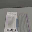 YOTIME 6-Pack Reusable Glass Straws Set, 8.5''x10MM, Set of 3 Straight and 3 Bent with 1 Silicone Cleaning Brush, Perfect for Smoothies, Juice, Milkshake and Coffee (Clear Straws, Purple Brush)