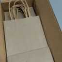 METRONIC Paper Gift Bags 5.25x3.75x8 50Pcs, Christmas Gift Wrap Bags with Handles, Brown Kraft Paper Bag for Small Business, Bulk Party Favors Bag for Birthday, Shopping, Retail, Made in USA