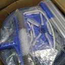 4 Pcs Swimming Pool Cleaning Kit Including Pool Vacuum Head with 1-1/2" x 30 ft Hoses Flexible Head with Pole 17.5 '' Cleaning Brush for Inground Above Ground Swimming Supplies