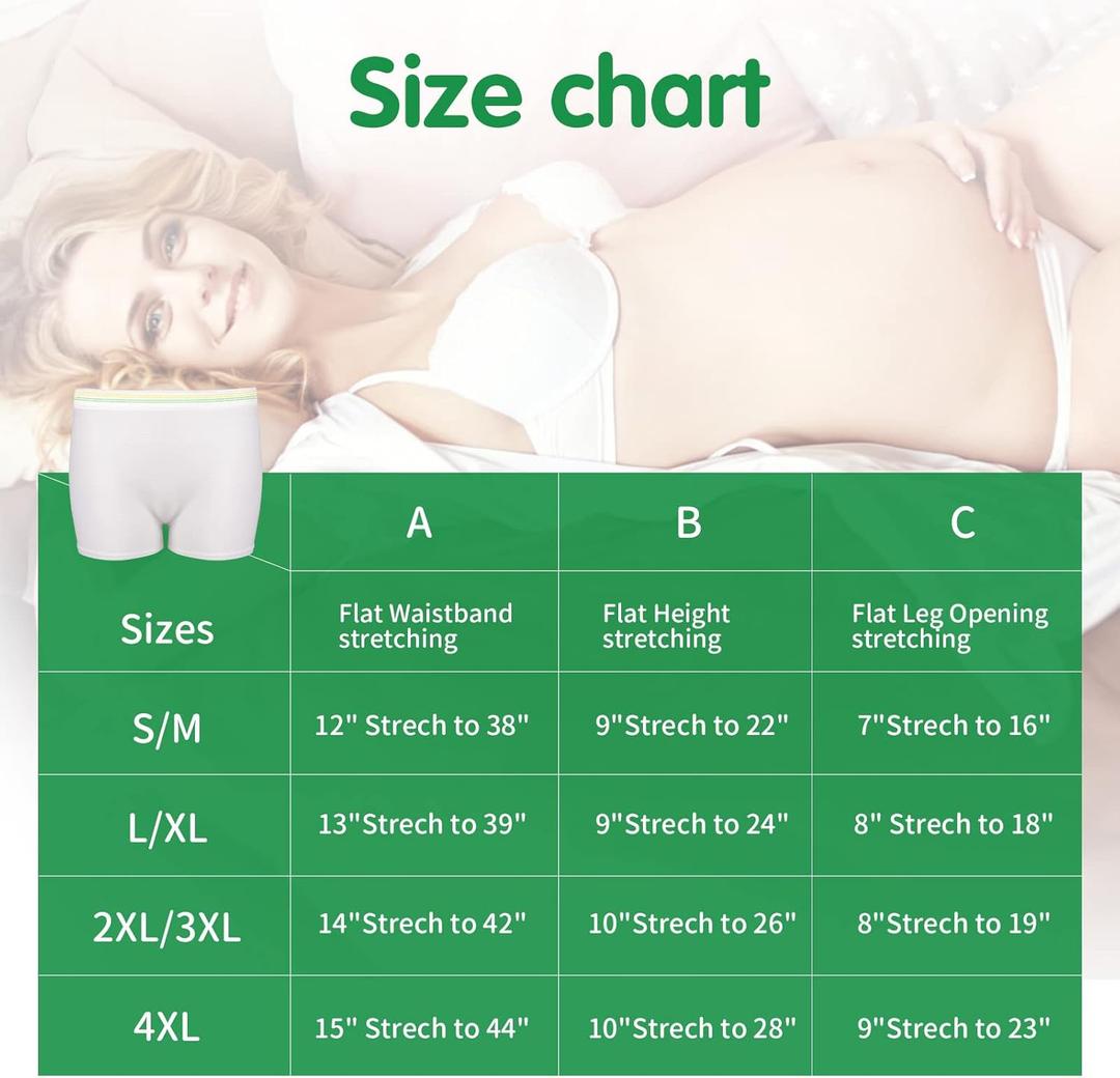 12 Pack Mesh Underwear Postpartum Must Have Hospital Provide Washable Breathable Undies for Delivery, Surgical,Traveling (S/M(1238 in))