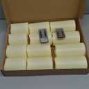 Enido Flameless Candles LED Candles Candles(D: 3" x H: 4" 5" 6") Battery Operated Plastic Pack of 12 Pillar