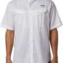 Columbia Sportswear Men's Low Drag Off Shore Short Sleeve Shirt (Big), White, 1X