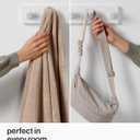 LARHN Wall Mounted Coat Rack, White with 5 Heavy-Duty 1" Diameter Hooks, 16.5" - Wall Hook Rack - Modern Scandinavian Home Decor