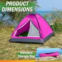 2 Person Camping Tent with Rain Fly and Carrying Bag Lightweight Outdoor Pop Up Tents for Camping Essentials, Music Festivals, Backpacking, Hiking, or Beach Shelter by Wakeman Outdoors, 77 x 57 x 40