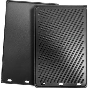 SafBbcue Upgrade Genesis ii 400 Griddle Grill Replacement Parts for Weber Genesis ii E410 S410 SE410 E435 S435 LX S-440 Reversible 66097 66089 Cast Iron Cooking Griddle
