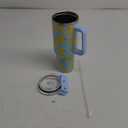 Whaline 40oz Yellow Duck Tumbler with Handle Straw and Lid Cute Animal Travel Tumbler Coffee Cup for Friend Holiday Birthday Party Favors