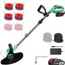 Electric Lawn Mower, Portable Cordless Weed Eater, Lithium Battery Powered, Grass String Trimmer Handheld Lawn Mowe