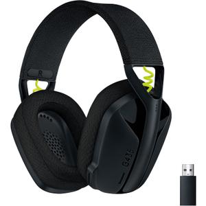 Logitech G435 LIGHTSPEED Wireless Bluetooth Gaming Headset - Lightweight, built-in mics, 18h battery, compatible with Dolby Atmos, PC, PS4, PS5, Nintendo Switch, Mobile - Black